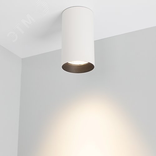 Светильник накладной SP-POLO-R85-1-15W Warm White 40deg White Black Ring IP20 металл 3 года 4