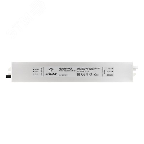 Блок питания ARPV-12080-SLIM-D (12V, 6.7A, 80W) (ARL, IP67 Металл, 3 года) - фото 3