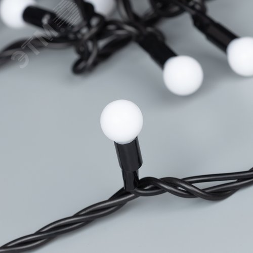 Гирлянда светодиодная декоративная ARD-BALL-CLASSIC-D13-10000-BLACK-100LED WHITE 230V, 7W ARDCL, IP65 5