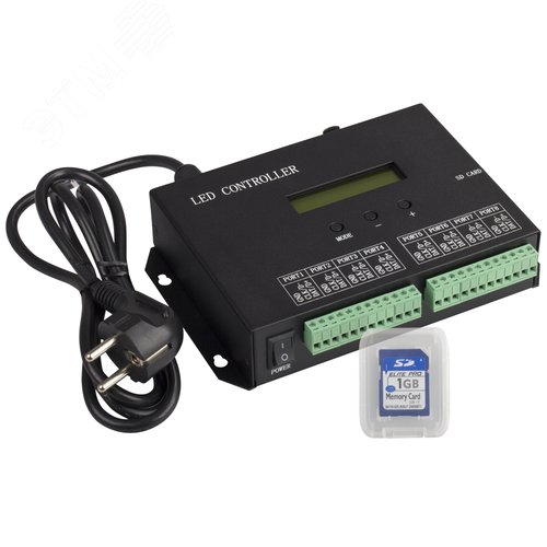 Контроллер HX-803SA DMX 8192 pix, 220V, SD-карта - Arlight