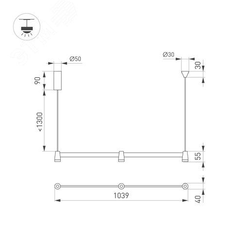 Светильник SP-ELIZEO-S1000-16W Warm3000 (WH, 35 deg, 230V) (Arlight, IP20 Металл, 3 года) | 036593 | Arlight - фото 5