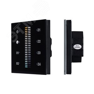 Панель Sens SR-2830B-AC-RF-IN Black (220V,MIX+DIM,4зоны) (ARL, IP20 Пластик, 3 года) (021062)