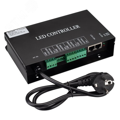 Контроллер HX-SPI-DMX-SL-4P 4096 pix, 220V, TCP/IP, add, ArtNet IP20 металл, 2 года - фото 3