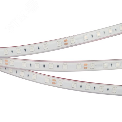 Лента RTW 2-5000PGS 24V Yellow 2x (5060, 300 LED, LUX) (Arlight, 14.4 Вт/м, IP67) (014019)