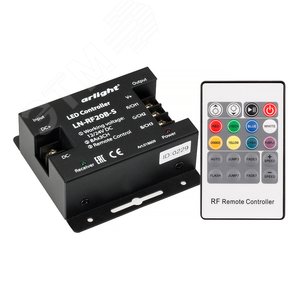 Контроллер LN-RF20B-S (12-24V, 288-576W, ПДУ 20кн) (ARL, IP20 Металл, 1 год) (018609) - Arlight