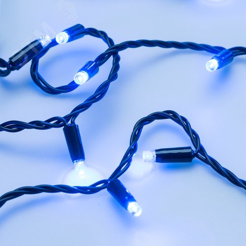 Гирлянда светодиодная декоративная ARD-STRING-CLASSIC-10000-BLACK-100LED-STD BLUE 230V, 7W ARDCL, IP65 4