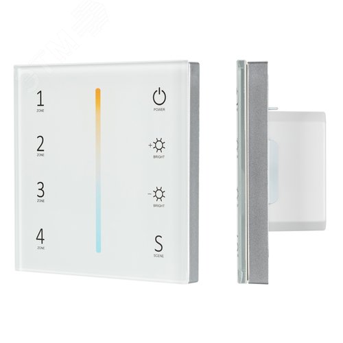 Панель Sens SMART-P38-MIX White 230V, 4 зоны, 2.4G ARL, IP20 пластик, 5 лет - Arlight