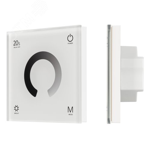 Панель SMART-P4-DIM-G-IN White (12-24V, 4x3A, Sens, 2.4G) (, IP20 Пластик, 5 лет) - Arlight