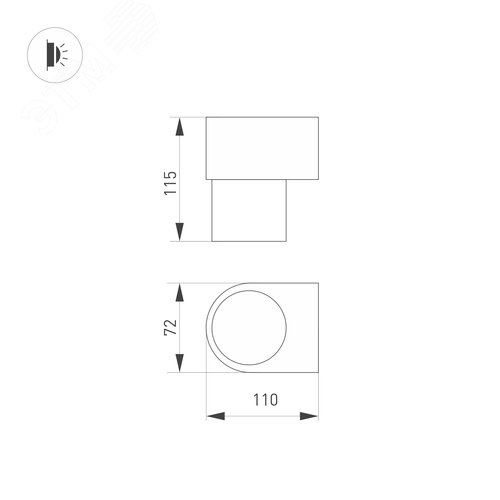 Светильник SP-SPICY-WALL-S115x72-6W Day4000 (GD, 40 deg) (, IP20 Металл, 3 года) - фото 2