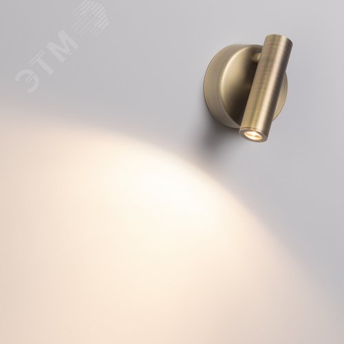 Светильник SP-BED-NB-R90-3W Warm3000 (BR, 20 deg, 230V) (IP20 металл, 3 года) - фото 5