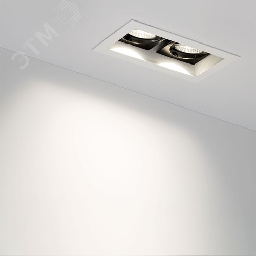 Светильник CL-KARDAN-S180x102-2x9W Warm (WH, 38 deg) (ARL, IP20 Металл, 3 года) - фото 3