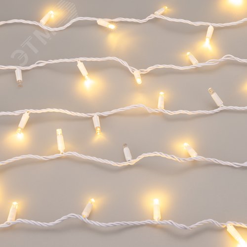 Гирлянда светодиодная декоративная ARD-STRING-CLASSIC-1000-WHITE-100LED-PULSE Warm 230V, 7W ARDCL, IP65 - фото 2