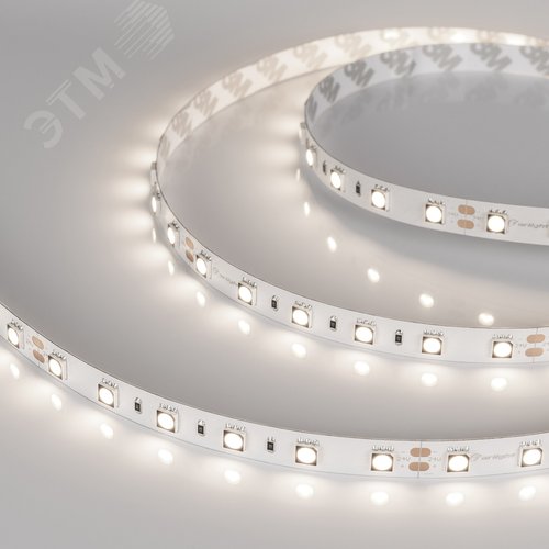 Лента светодиодная 14,4 Вт/м 24В IP20 5000K 60LED/м RT-B60-10mm CRI98 SMD 5060 5 м - фото 5