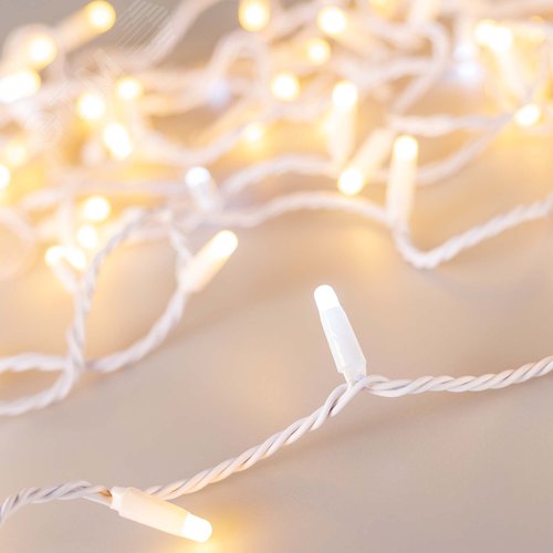 Гирлянда светодиодная декоративная ARD-STRING-CLASSIC-10000-WHITE-100LED-MILK-FLASH Warm 230V, 7W ARDCL, IP65 - Arlight