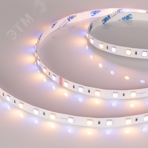 Лента светодиодная 14,4 Вт/м 24В IP20 RGBW 60LED/м RT/RTW-B60-10mm SMD 5060 5 м - фото 4