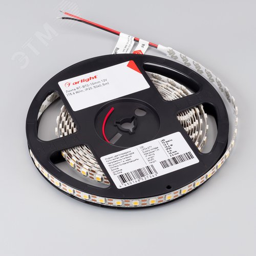 Лента светодиодная 15,6 Вт/м 12В IP20 4000K 72LED/м RT-B72-10mm SMD 5060 5 м - фото 2