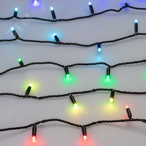 Гирлянда светодиодная декоративная ARD-STRING-CLASSIC-10000-BLACK-100LED-LIVE RGB-DMX 24V, 10W ARDCL, IP65 - фото 3