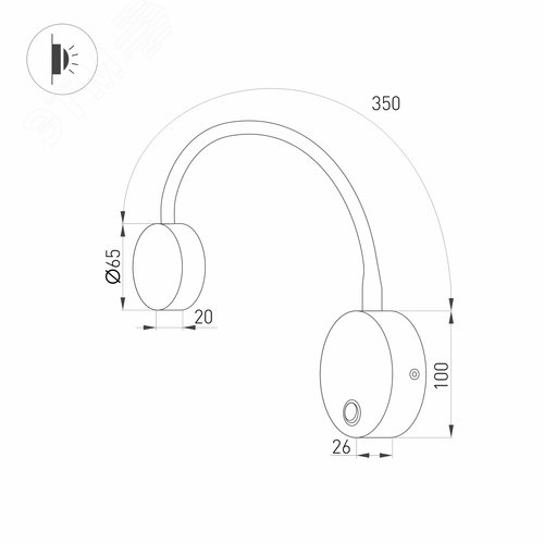 Светильник SP-SON-R90-3W Warm3000 (BK, 100 deg, 230V) (ARL, IP20 Металл, 3 года) - фото 3