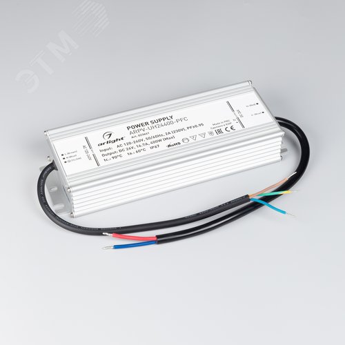 Блок питания ARPV-UH24400-PFC (24V, 16.7A, 400W) (ARL, IP67 Металл, 7 лет) 2