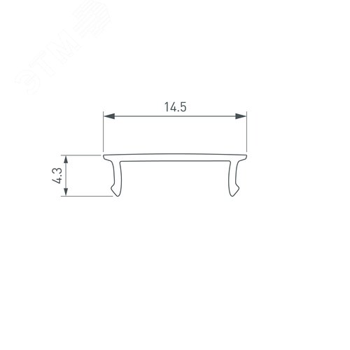 Линейка SL-ARC-D1500-A45-11.5W 24V Warm2700 (580мм, дуга 1 из 8) (Открытый) 8