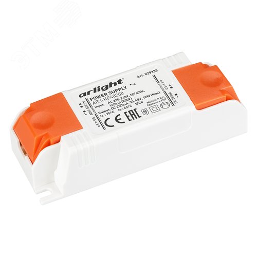 Блок питания ARJ-KE48250 (12W, 250mA) (ARL, IP20 Пластик, 5 лет) (029333) - Arlight