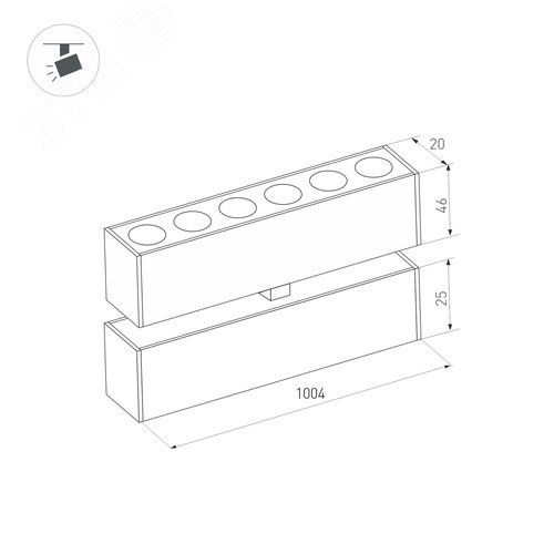 Светильник MAG-DOTS-FOLD-25-S1004-30W Day4000 (BK, 30 deg, 24V) ( IP20 Металл, 3 года) - фото 2