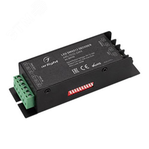 Декодер ARL-7022-DMX 12-24V, 1x25 A, DMX512 ARL, IP20, металл, 2 года