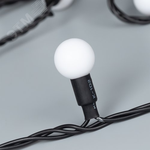 Гирлянда светодиодная декоративная ARD-BALL-CLASSIC-D23-10000-BLACK-80LED RGB 230V, 3.5W ARDCL, IP65 5