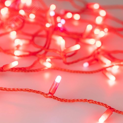 Гирлянда светодиодная декоративная ARD-STRING-CLASSIC-10000-RED-100LED-MILK-FLASH Red 230V, 7W ARDCL, IP65 - Arlight