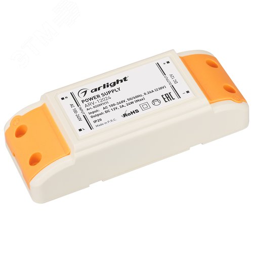 Блок питания ARV-12024 (12V, 2A, 24W) (ARL, IP20 Пластик, 2 года) (022091(1)) - Arlight