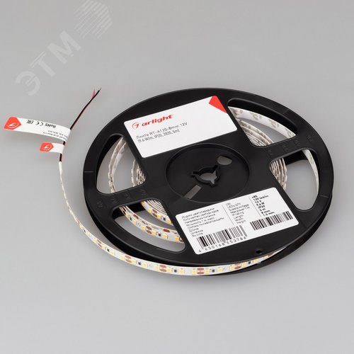 Лента RT-A120-8mm 12V White6000 (9.6 W/m, IP20, 2835, 5m) (Arlight, Открытый) (012334(2)) - фото 4