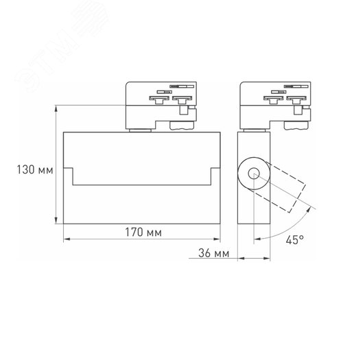 Светильник LGD-LOFT-TRACK-4TR-S170-10W Day4000 (WH, 24 deg, DALI) (Arlight, IP20 Металл, 3 года) | 034496 | Arlight - фото 3