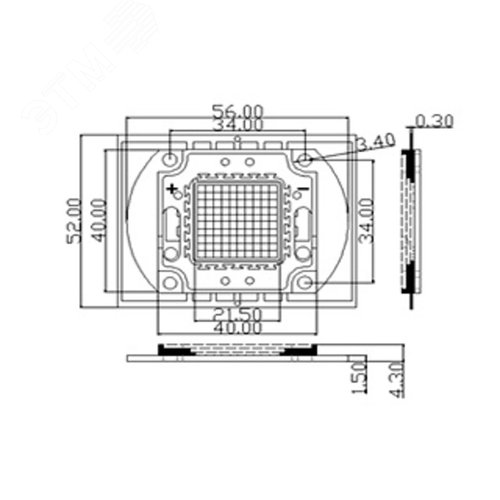 Светодиод мощный ARPL-80W-EPA-5060-DW (2800 mA) 2