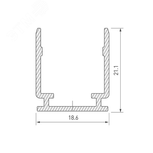 Профиль-держатель TEK-PLS-ZM-2000 (ARL, Алюминий) 3