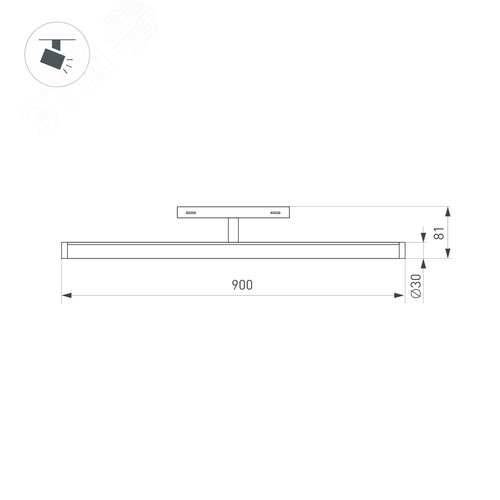 Светильник MAG-ORIENT-TUBE-TURN-L900-30W Warm3000 (BK, 180 deg, 48V) (Arlight, IP20 Металл, 5 лет) | 036479 | Arlight - фото 4