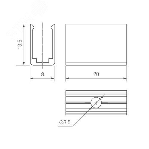Угол S2-LINE-4067-L90 прямой (ARL, Металл) 5