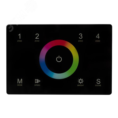 Панель Sens SMART-P83-RGB Black 230V, 4 зоны, 2.4G ARL, IP20 пластик, 5 лет - фото 3