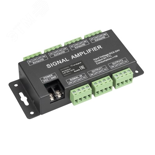 Усилитель сигнала LN-SPI-6CH 5-24V, IP20 Металл, 1 год - Arlight