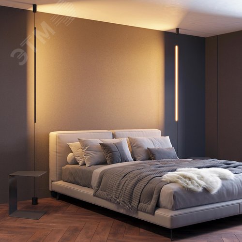 Светильник SP-TABOO-FLOOR-S1300-14W Warm3000 (BK, 90 deg, 230V) (IP20 металл, 3 года) - фото 3