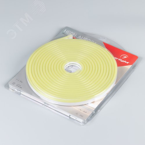 Лента герметичная AURORA-PS-A120-12x6мм 24V Lemon (10 W/m, IP65, 2835, 5м) (Силикон) - фото 3