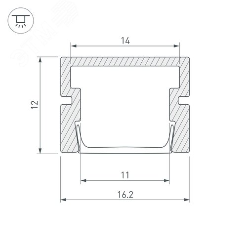 Профиль PDS-SM-2000 ANOD (ARL, Алюминий) 3
