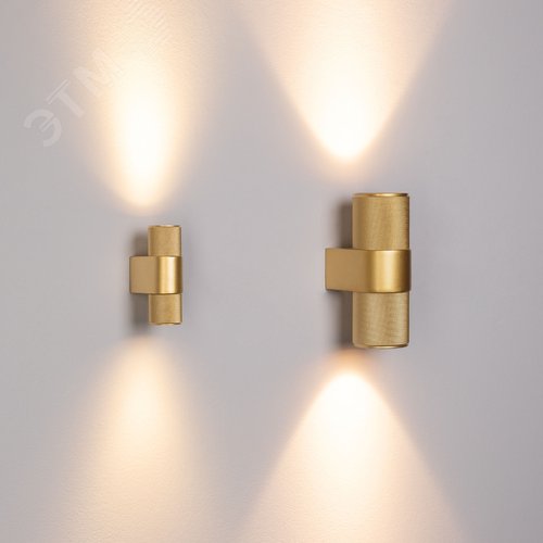 Светильник светодиодный SP-SPICY-WALL-MINI-TWIN-S104x39-2x3W Warm3000 (GD, 40 deg, 230V) (ARL, IP20 металл, 3 года) - фото 4