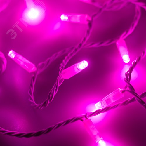Гирлянда ARD-STRING-CLASSIC-10000-WHITE-100LED-STD PINK (230V, 7W) (ARDCL, IP65)