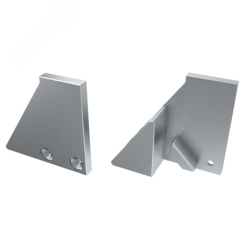 Заглушка для AЛм-GLASS-10 с опорой правая глухая (ARL, металл)