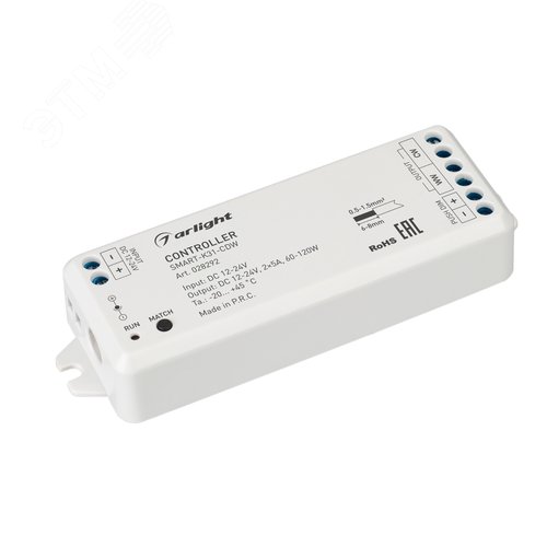 Контроллер SMART-K31-CDW (12-24V, 2x5A, 2.4G) (ARL, IP20 Пластик, 5 лет) (028292) - Arlight
