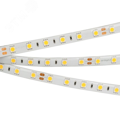 Лента RTW 2-5000SE 24V Warm 2x (5060, 300 LED, LUX) (Arlight, 14.4 Вт/м, IP65)