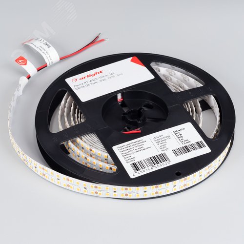 Лента светодиодная 24 Вт/м 24В 5000K IP20 320LED/м RT-A320-15mm SMD 2835 5 м - фото 3