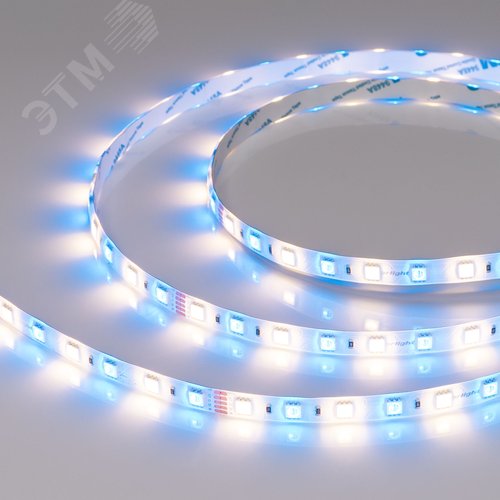 Лента светодиодная 14,4 Вт/м 24В IP65 RGBW 60LED/м RT/RTW-B60-10mm SMD 5060 5 м - фото 5