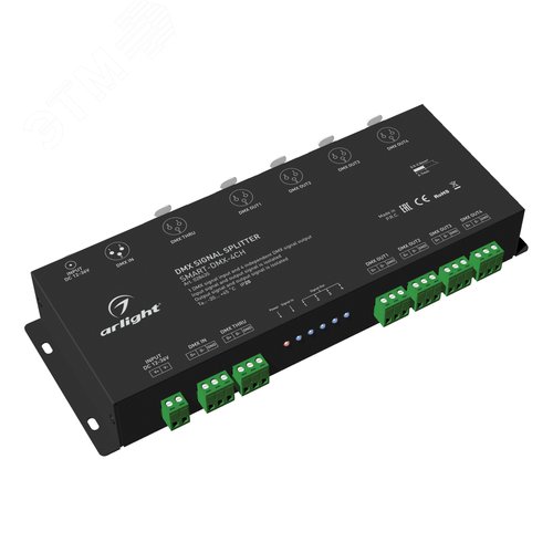 DMX-сплиттер SMART-DMX-4CH 12-36 V XLR3 ARL IP20 металл 5 лет - Arlight
