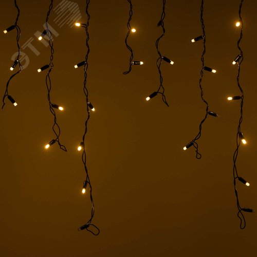 Гирлянда светодиодная декоративная ARD-EDGE-CLASSIC-2400x600-BLACK-88LED-FLASH Warm/Warm 230V, 6W ARDCL, IP65 - фото 2